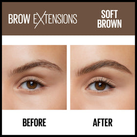 MAYBELLINE close-up of fiber texture demonstrating fuller-looking brow effect