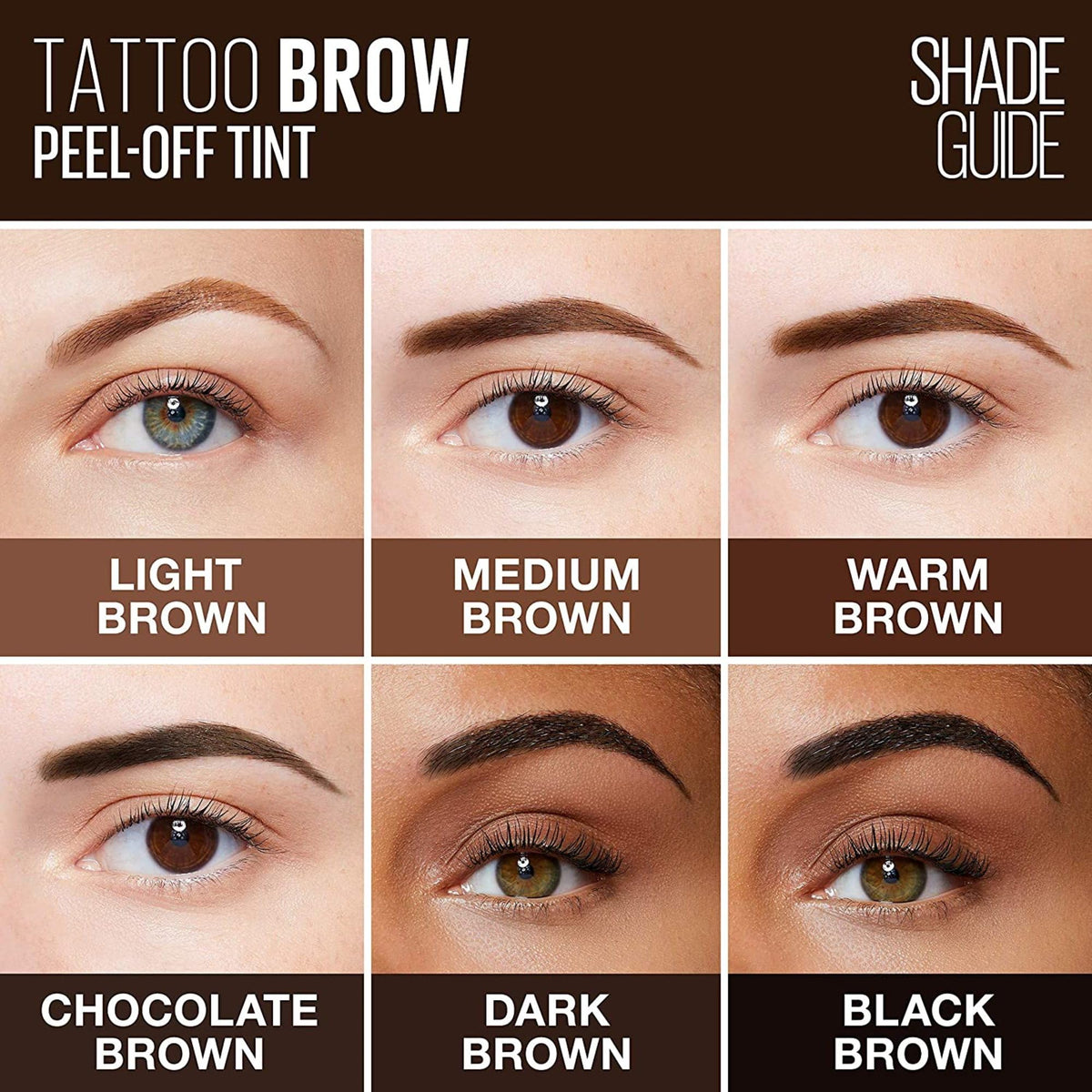 Maybelline Brow Tattoo brush applicator close-up highlighting precise application control and ease