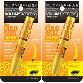 MAYBELLINE front packaging showing Glam Black twin pack and bold branding for value