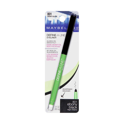 Maybelline Define-A-Line front packaging shows product and shade for easy identification