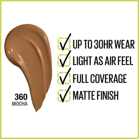 Maybelline foundation droplet texture illustrating blendable coverage