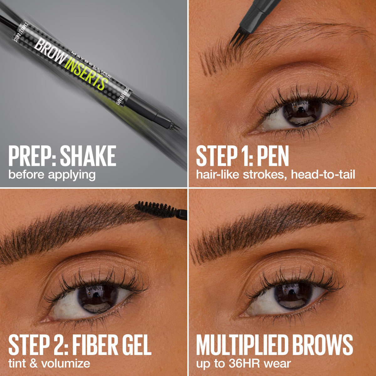Maybelline dual-ended pen full length showing both pen and gel for convenience