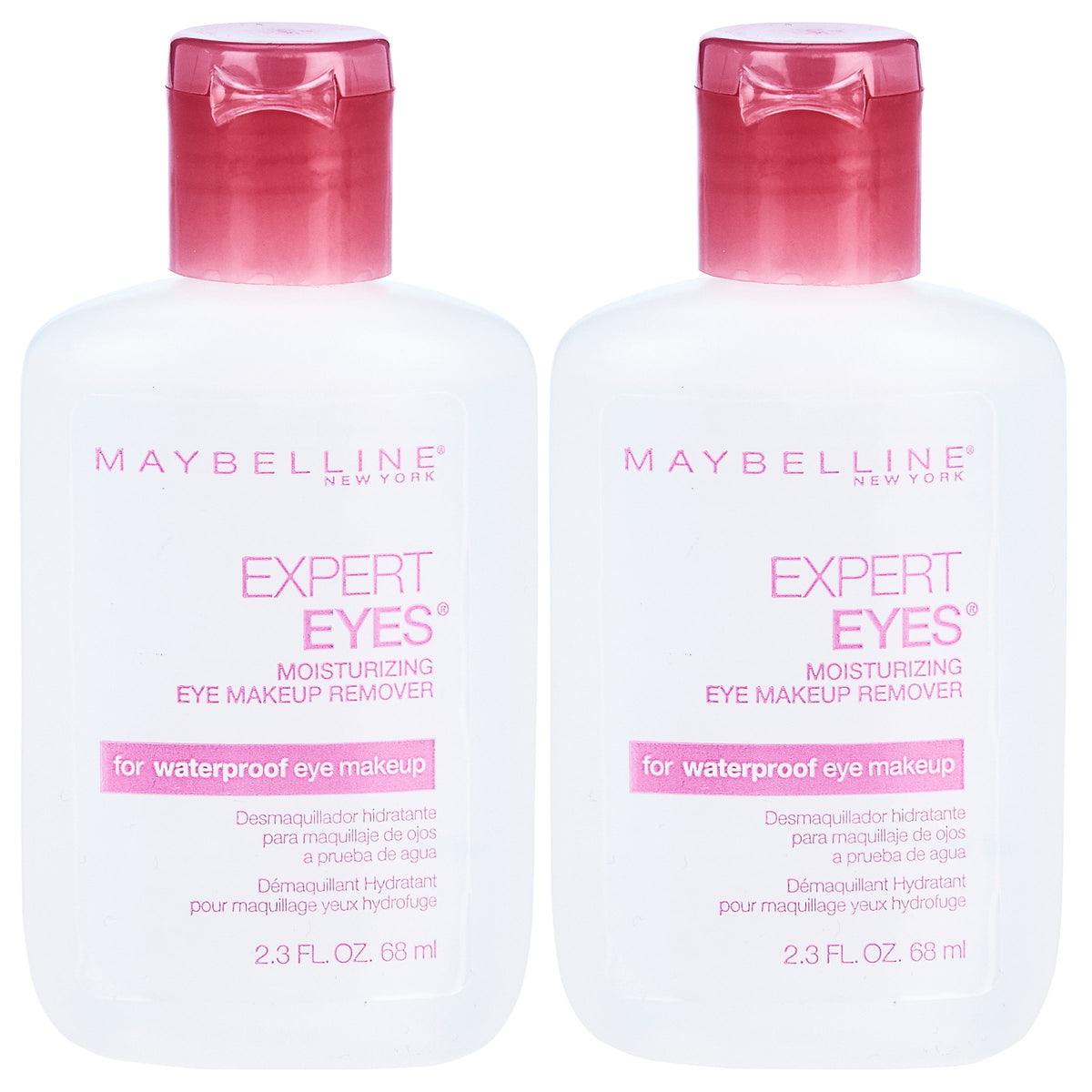 MAYBELLINE front packaging showing two bottles and label, clear and reassuring