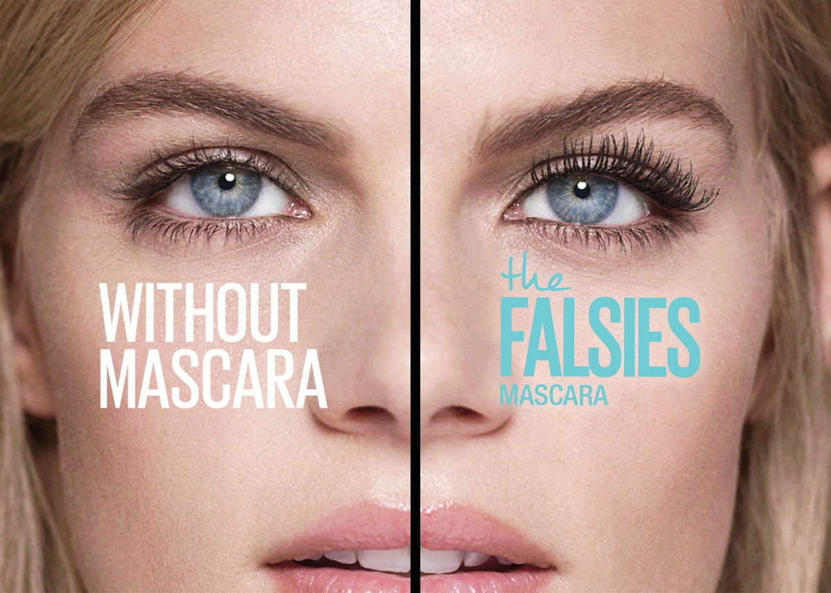 Maybelline Falsies two tubes scale illustrating value pack convenience