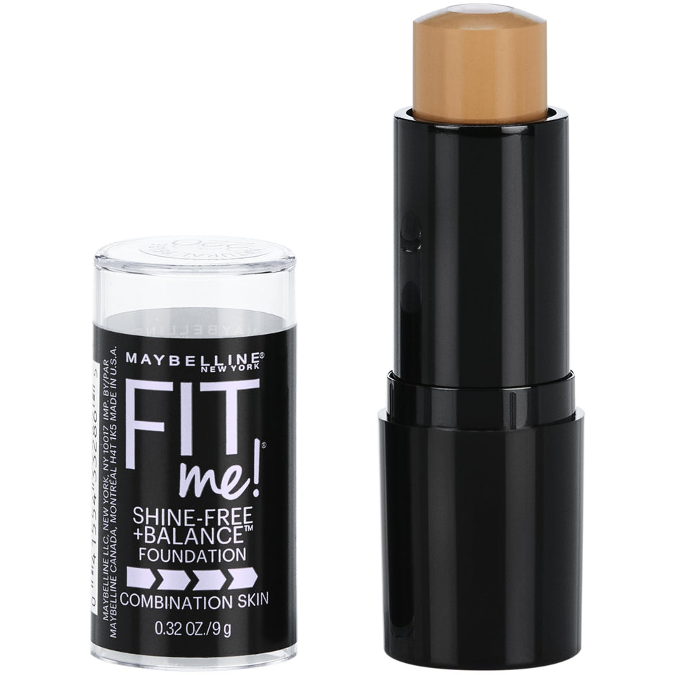 Maybelline Fit Me stick front packaging showing product and shade benefits
