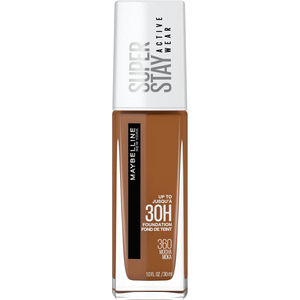 Maybelline front packaging showing Mocha shade and matte benefit