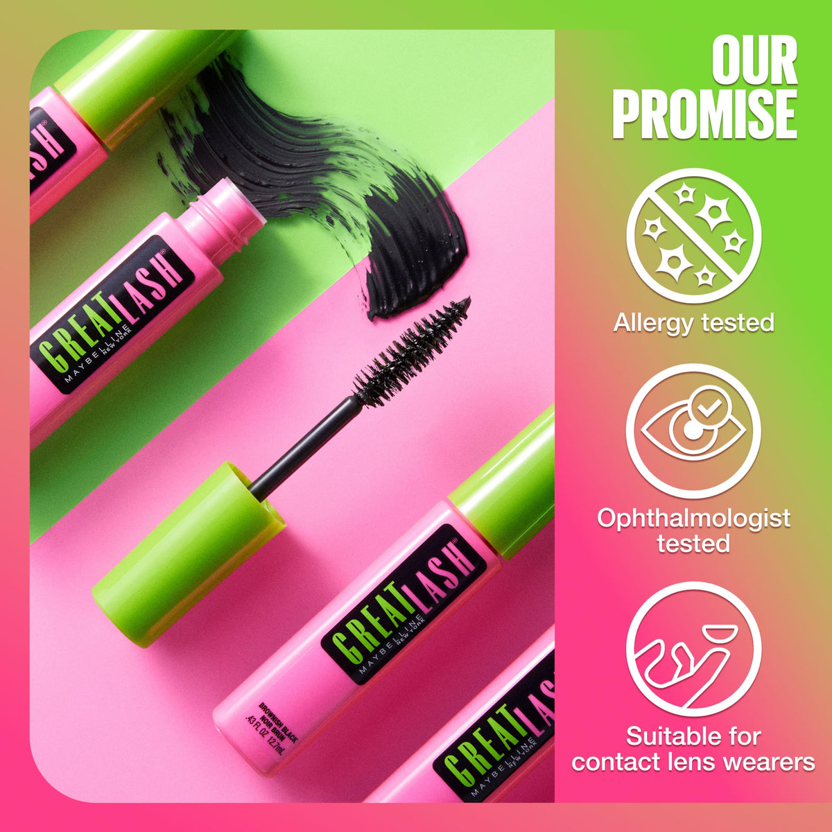 Maybelline mascara being applied in lifestyle setting showing natural makeup look benefit everyday wear