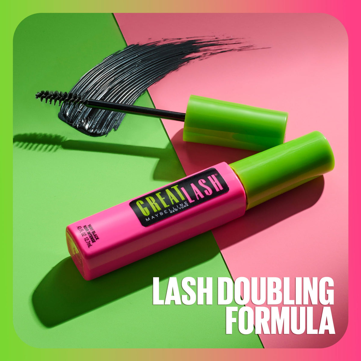 Maybelline tube beside a ruler for size comparison showing travel-friendly compact benefit portability