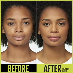 Maybelline lifestyle shot after long day showing durable wear benefit