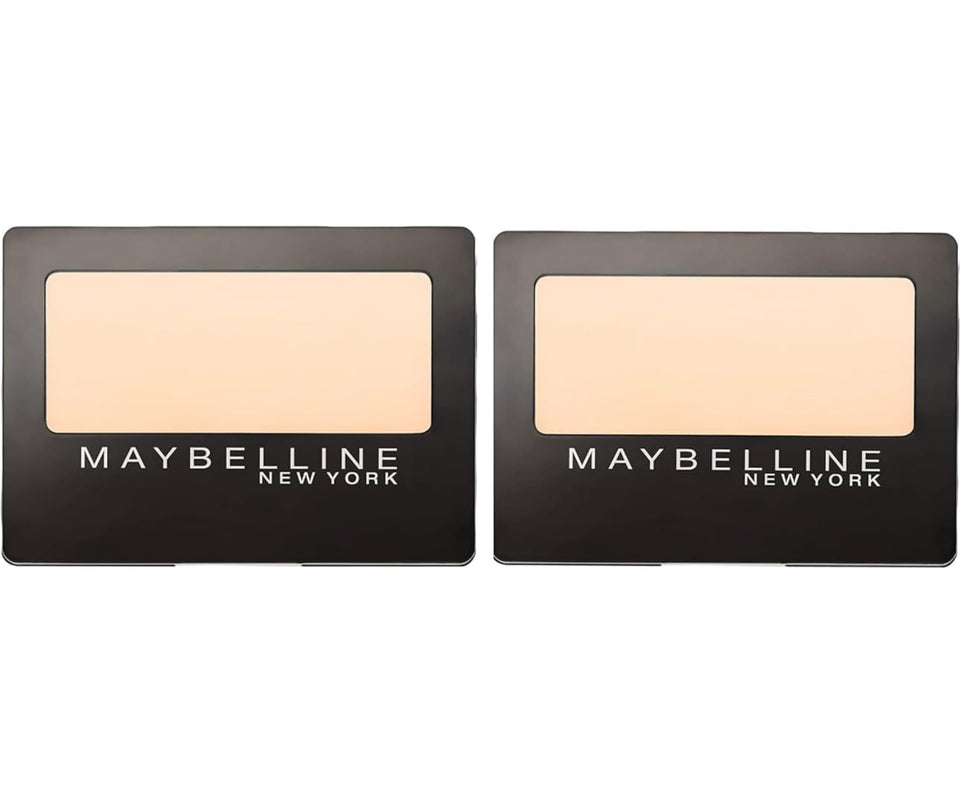 Maybelline Linen 15s front packaging showing compact single-pan, portable use