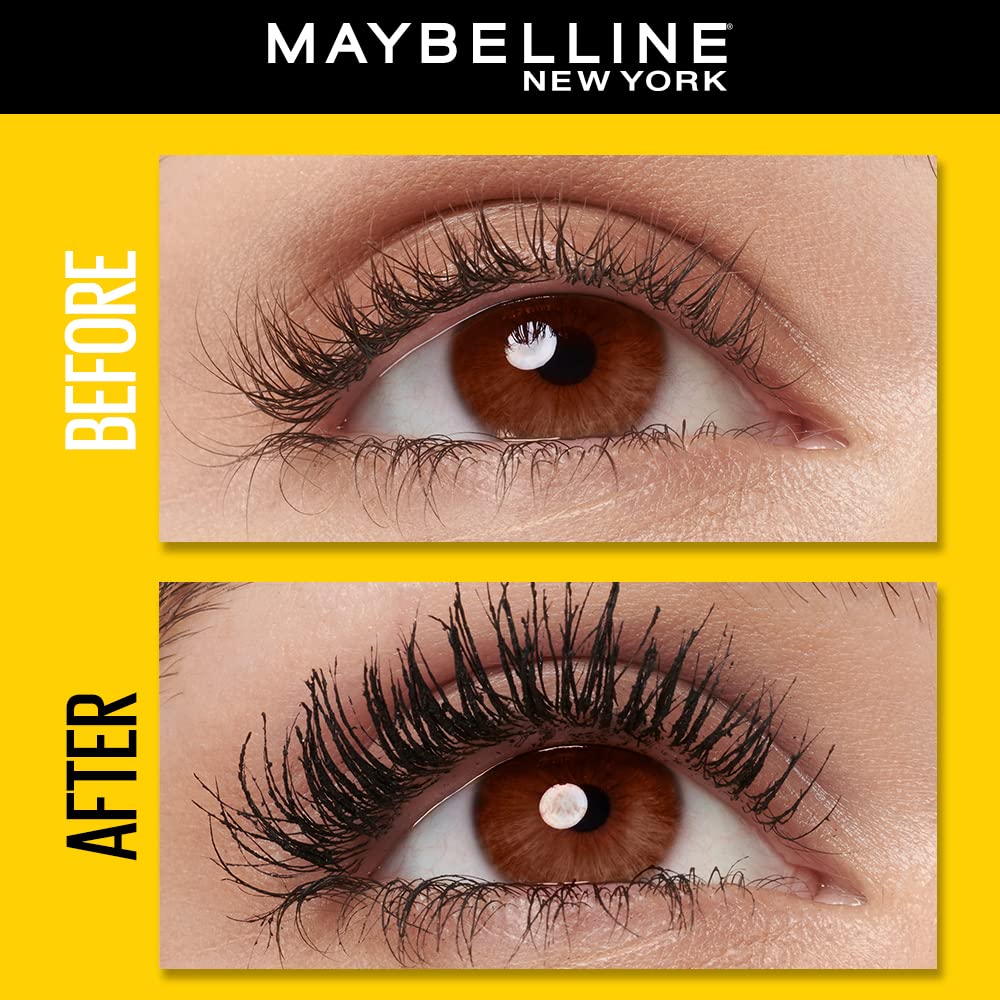 MAYBELLINE mascara applied on model lashes demonstrating dramatic volume effect