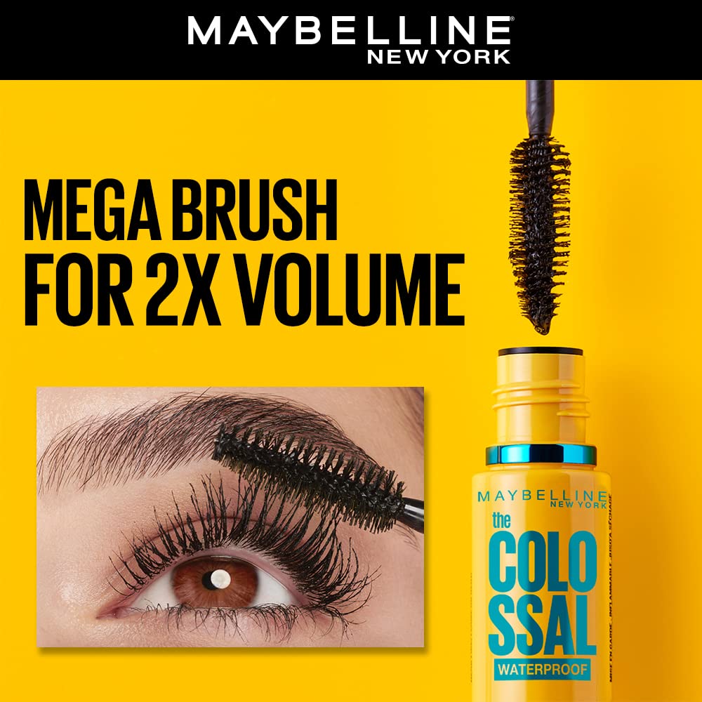MAYBELLINE mascara texture swiped to show rich Very Black pigment and volume