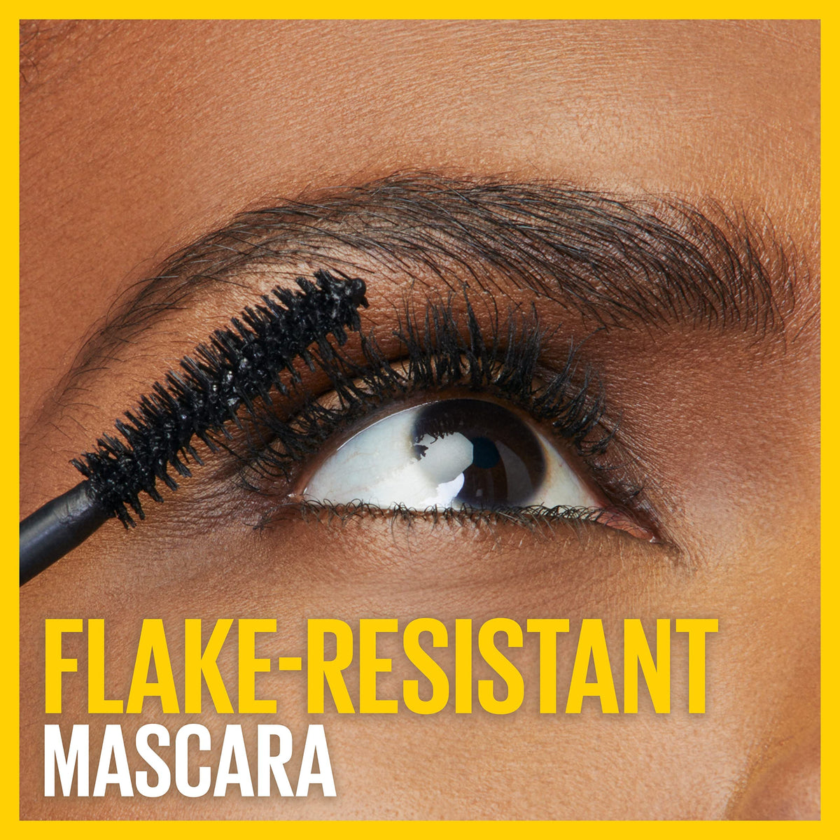 MAYBELLINE mascara texture on wand demonstrating smooth buildable formula