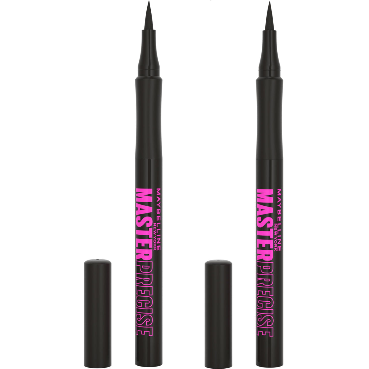 Maybelline eyeliner front packaging showing product and black color benefit