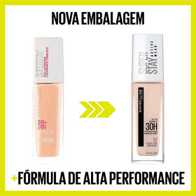Maybelline before and after matte finish illustrating shine control