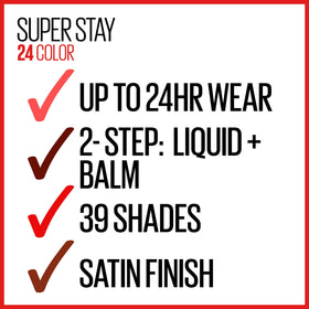 Maybelline Merlot Armour worn by model for long-lasting red lip impact