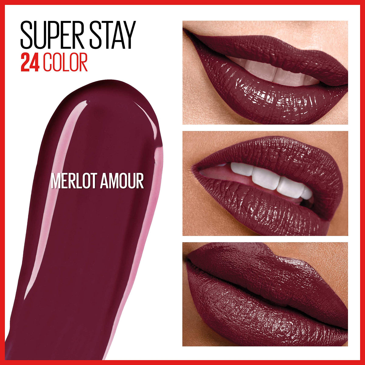 Maybelline Merlot Armour precision applicator delivering exact lip lines and full pigment