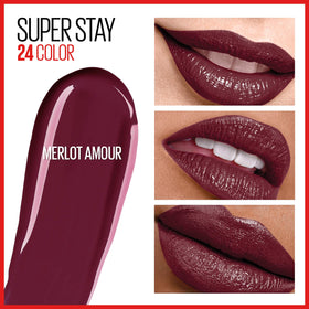 Maybelline Merlot Armour precision applicator delivering exact lip lines and full pigment
