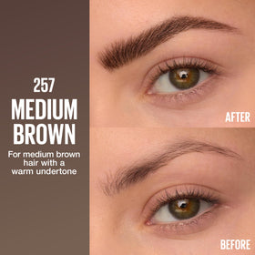 Maybelline micro-needle tip closeup demonstrating precise hair-like strokes