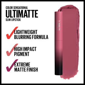 MAYBELLINE close-up of matte texture showing smooth non-drying finish