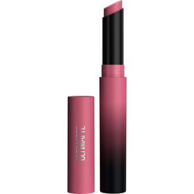 MAYBELLINE front packaging showing more mauve shade and slim bullet benefit