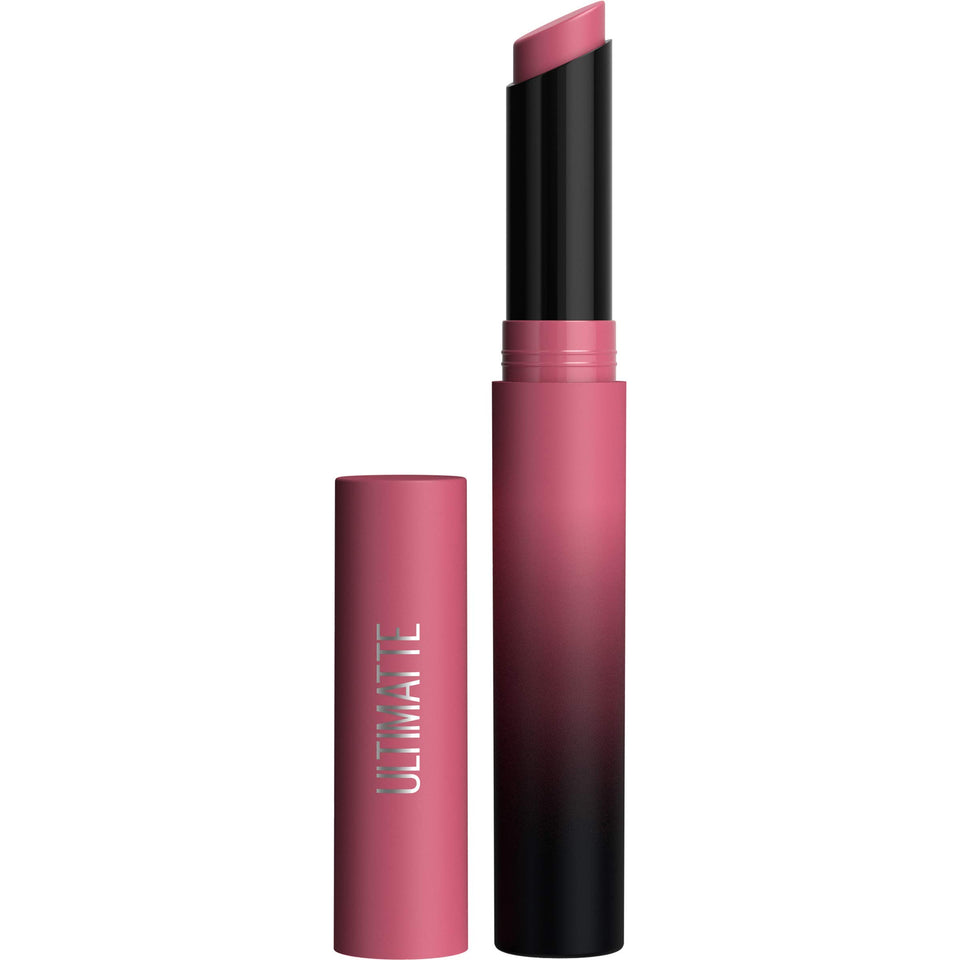 MAYBELLINE front packaging showing more mauve shade and slim bullet benefit