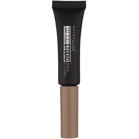 MAYBELLINE front packaging showing Soft Brown brow gel benefits