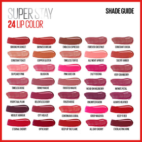 MAYBELLINE model wearing Frozen Rose showing long‑lasting polished finish benefit