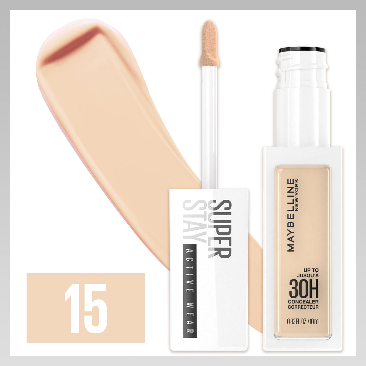 MAYBELLINE close-up of comfort-curve applicator for even application