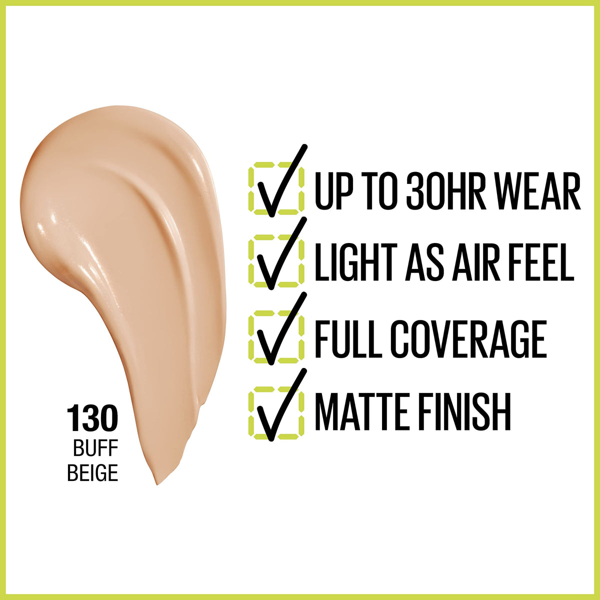 MAYBELLINE dispensing nozzle pouring foundation for precise control