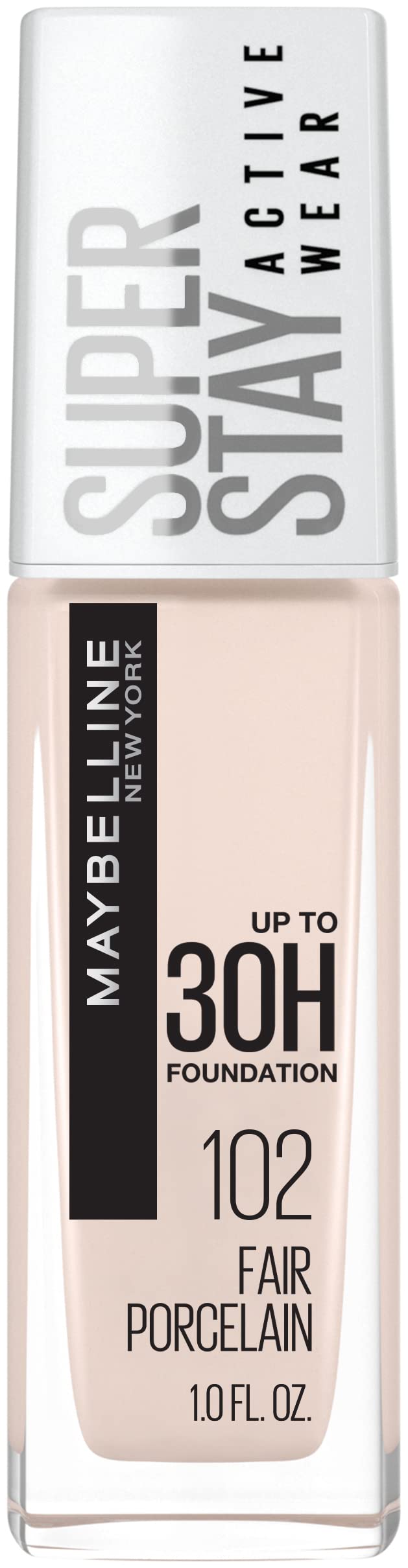 Maybelline bottle front view showing shade and long-wear benefit