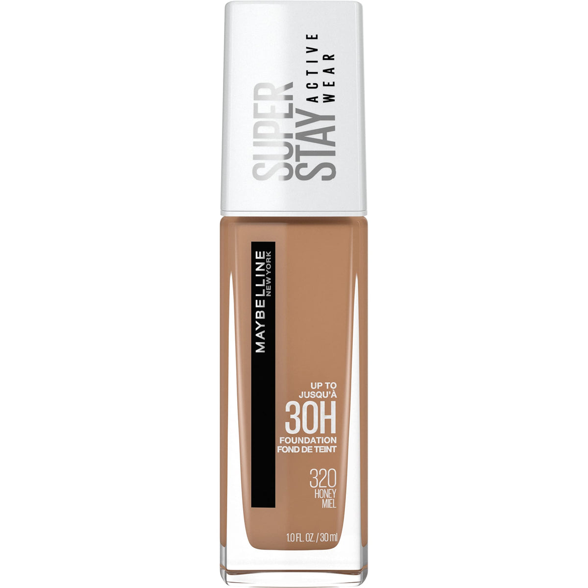 Maybelline front packaging showing bottle and shade for reliable selection