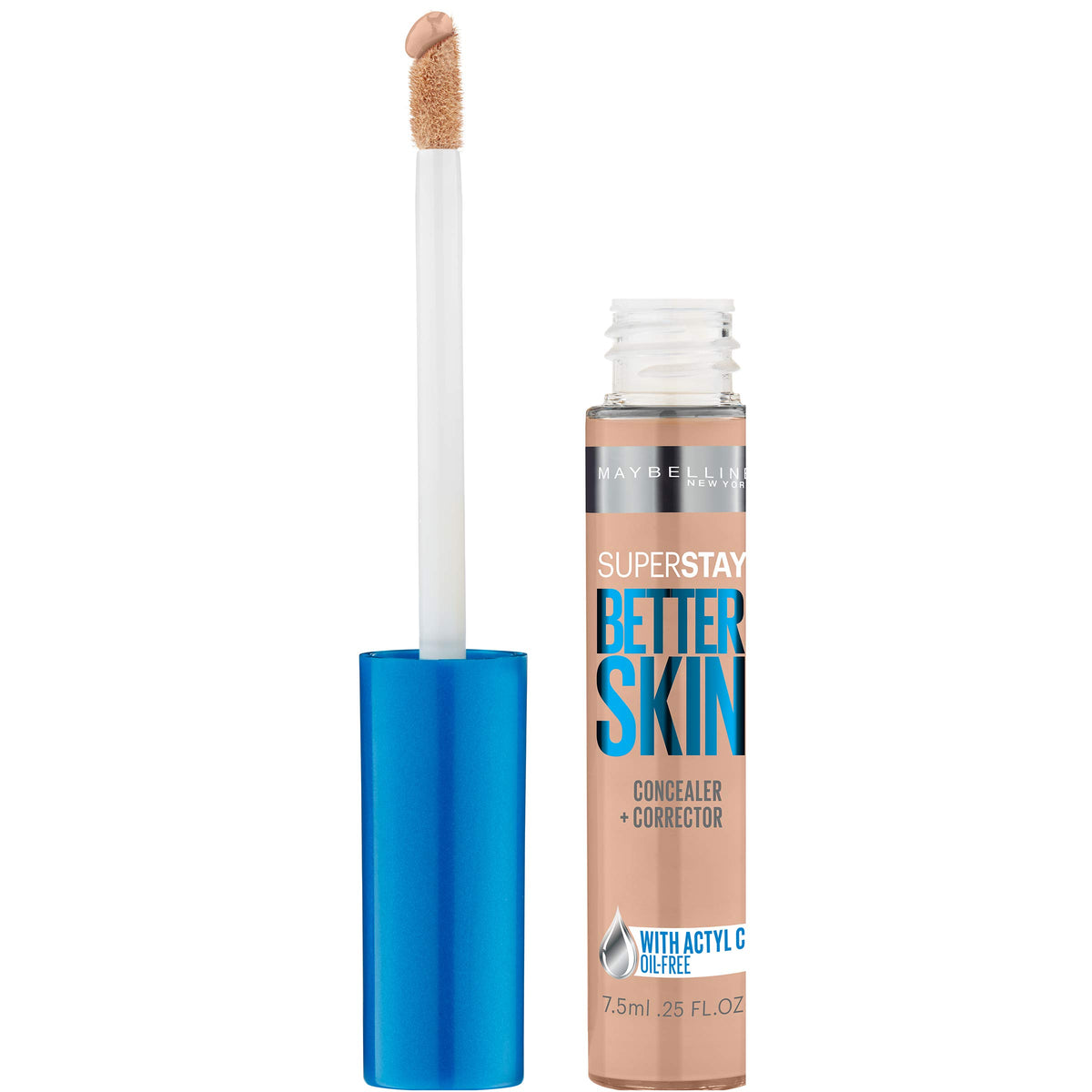 Maybelline concealer front packaging showing shade and easy applicator for precise coverage