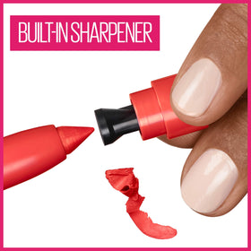 MAYBELLINE built-in sharpener visible offering on-the-go tip maintenance