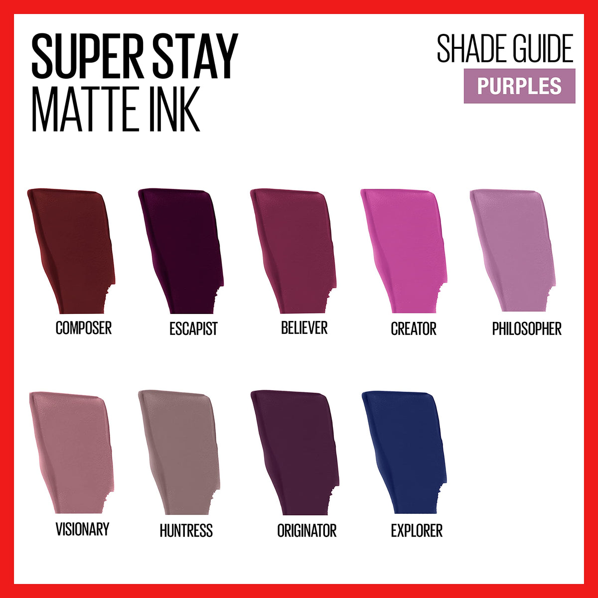 Maybelline texture swatches on arm showing smooth matte finish and color payoff