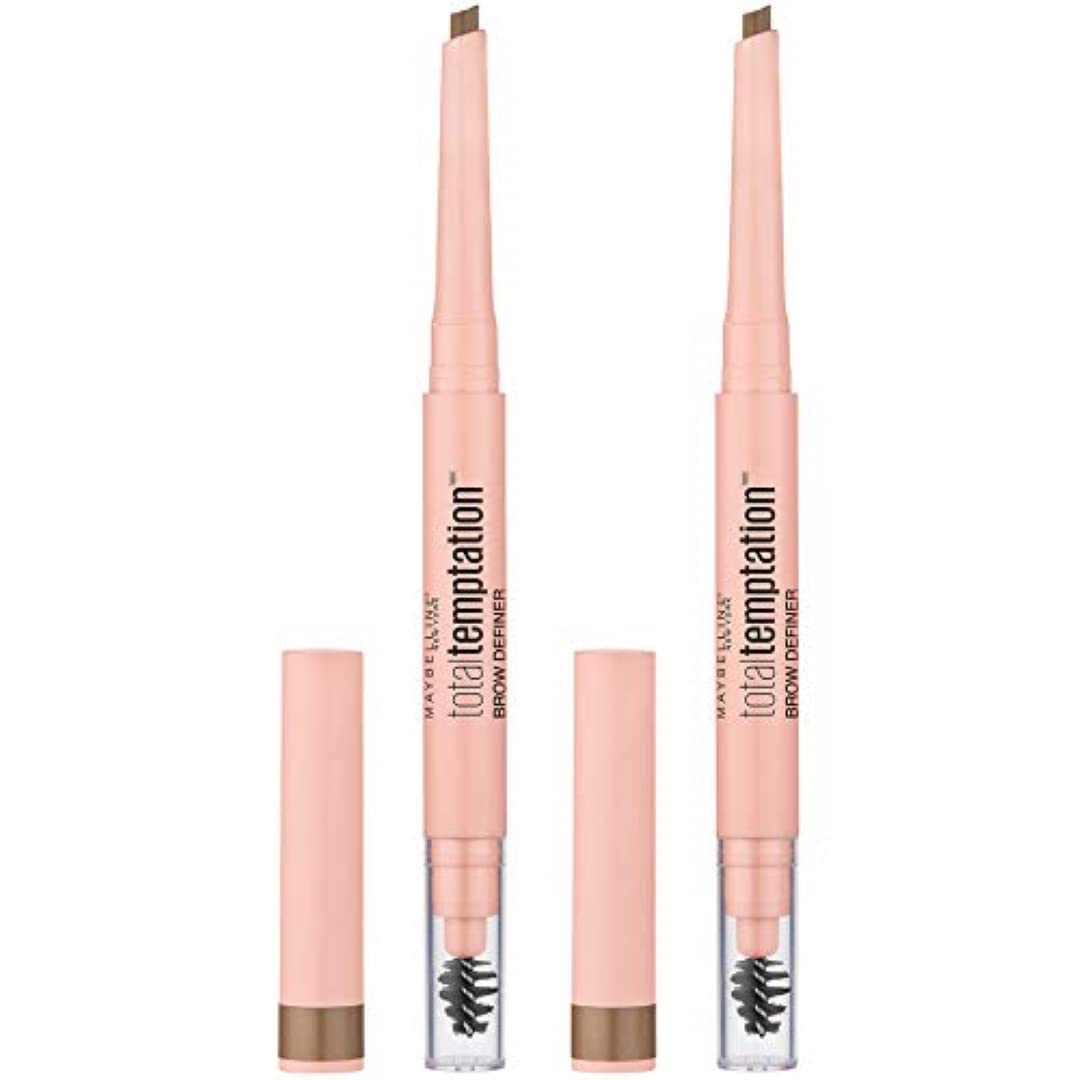 maybelline Total Temptation pencil front packaging showing dual-ended design and blonde shade