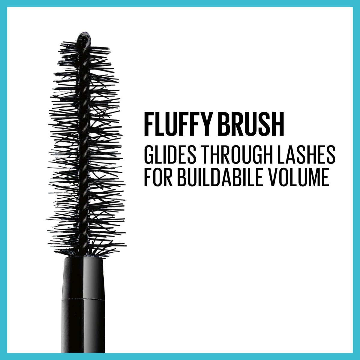 Maybelline Total Temptation wand brush close-up evenly coats lashes