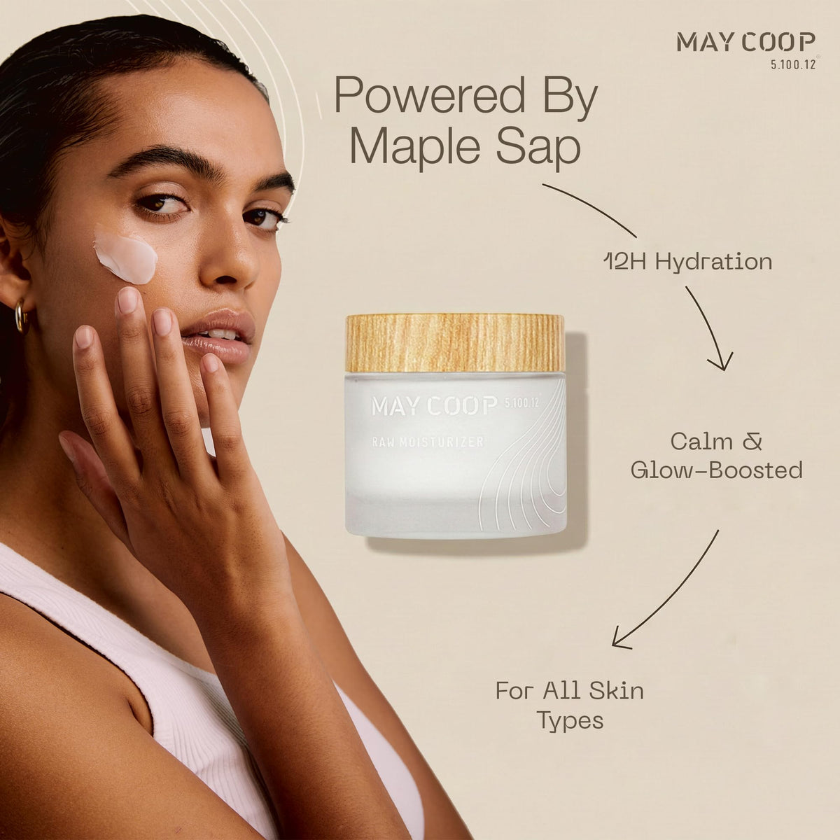 MAY COOP open jar top view revealing creamy gel consistency benefit
