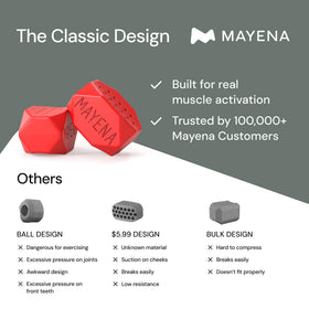 Mayena tablet in use during bite exercise showing discreet training benefit