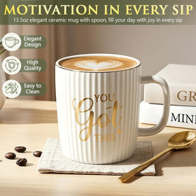MAYICIVO affirmation cards jar on wooden stand offering daily positive reminders