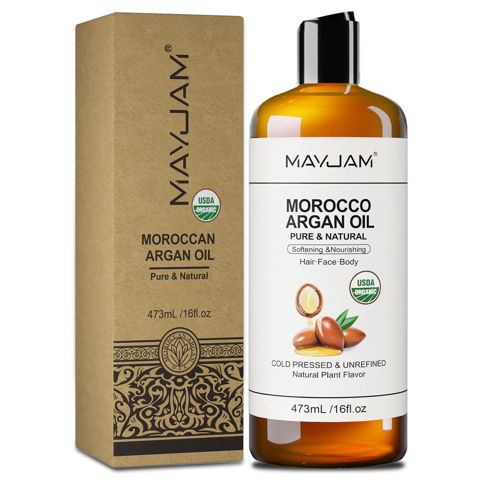 MAYJAM full 16 oz bottle front view showing premium organic carrier oil