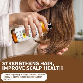 MAYJAM applied to hair ends showing smoothing and conditioning benefit