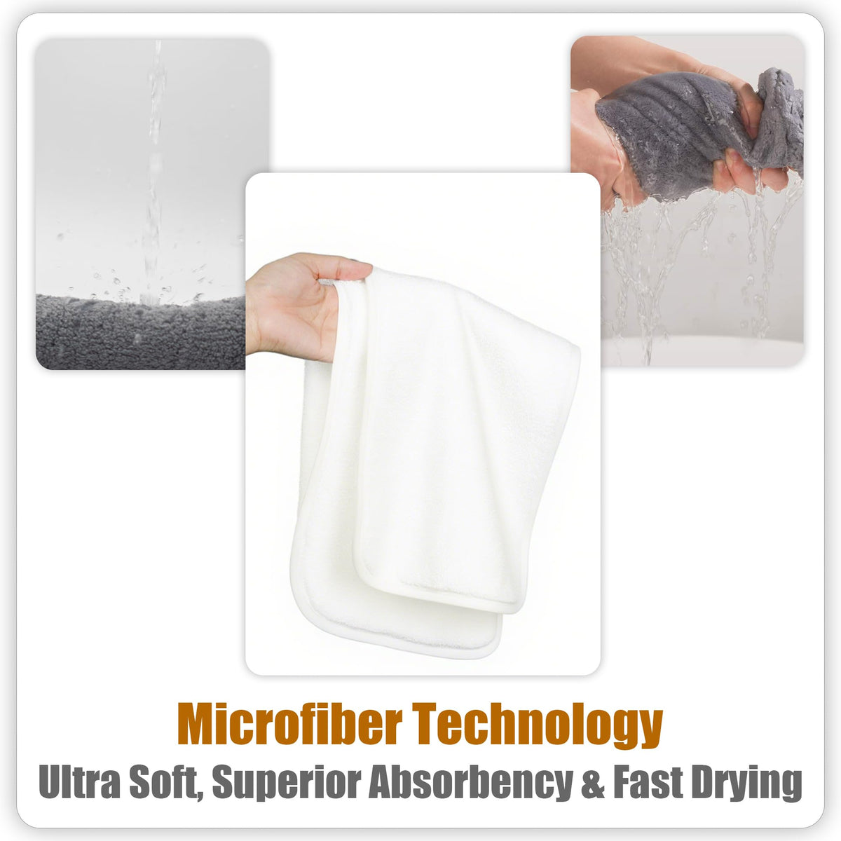 MAYOKEN towel draped over hand showing scale and generous neck shoulder coverage