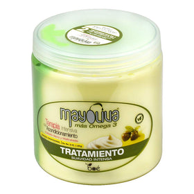 Mayoliva in-salon application applied to hair for visible smoothing benefit