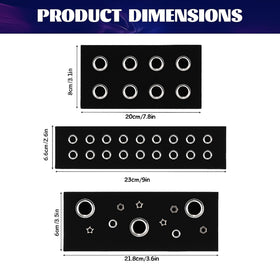 Maysing three headbands side-by-side showing small medium large sizes