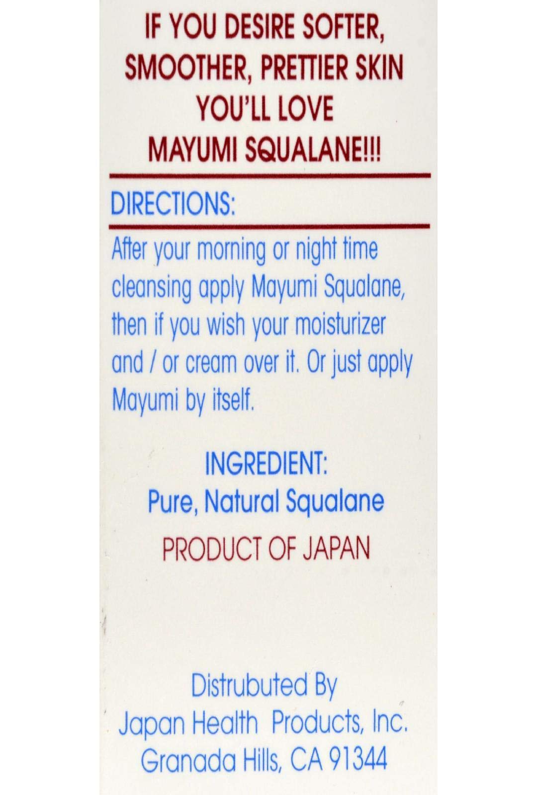 Mayumi oil being applied to hand to soothe dry skin and enhance moisture
