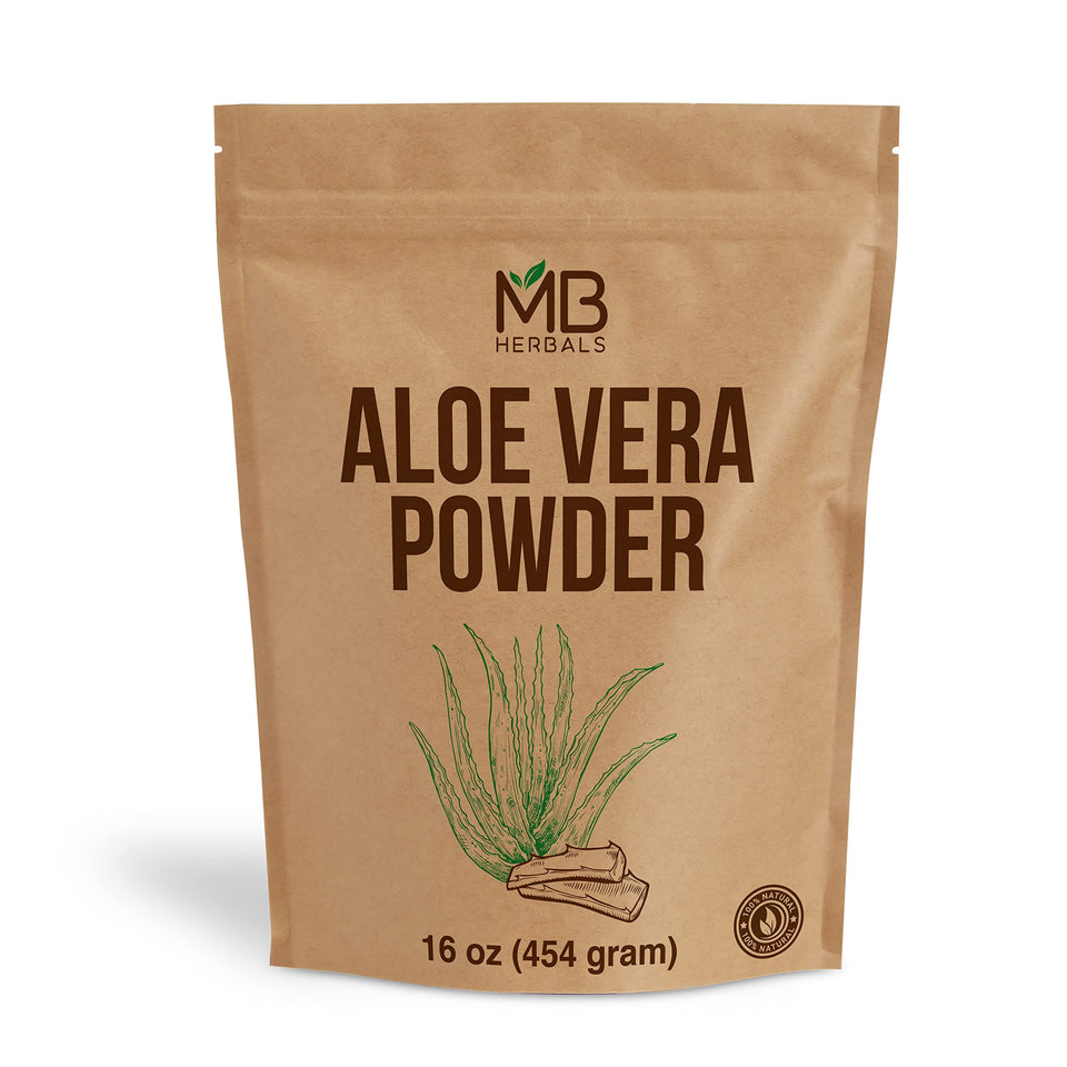 MB Herbals front packaging showing 16 oz powder and clear labeling, ideal for DIY skincare