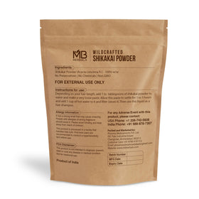 MB Herbals fine shikakai powder close-up texture for easy mixing and gentle cleanse