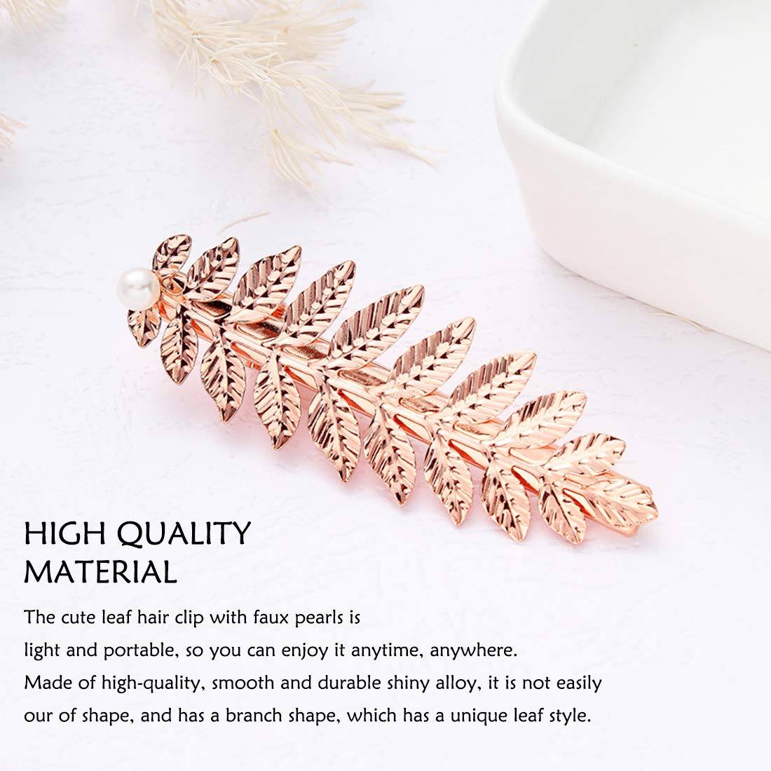 M&C Music Color gold comb and clips arranged to show secure hold and easy placement benefit