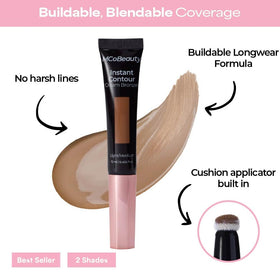 MCoBeauty creamy stick texture swatch on skin highlighting blendability and natural finish